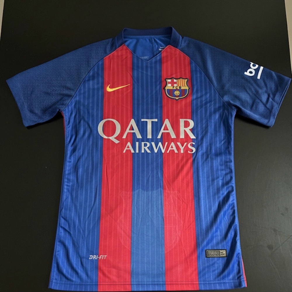 Nike Barcelona Blue and Red Soccer Jersey